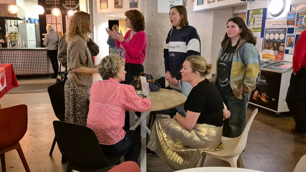 Festival attendees enjoying the after show party