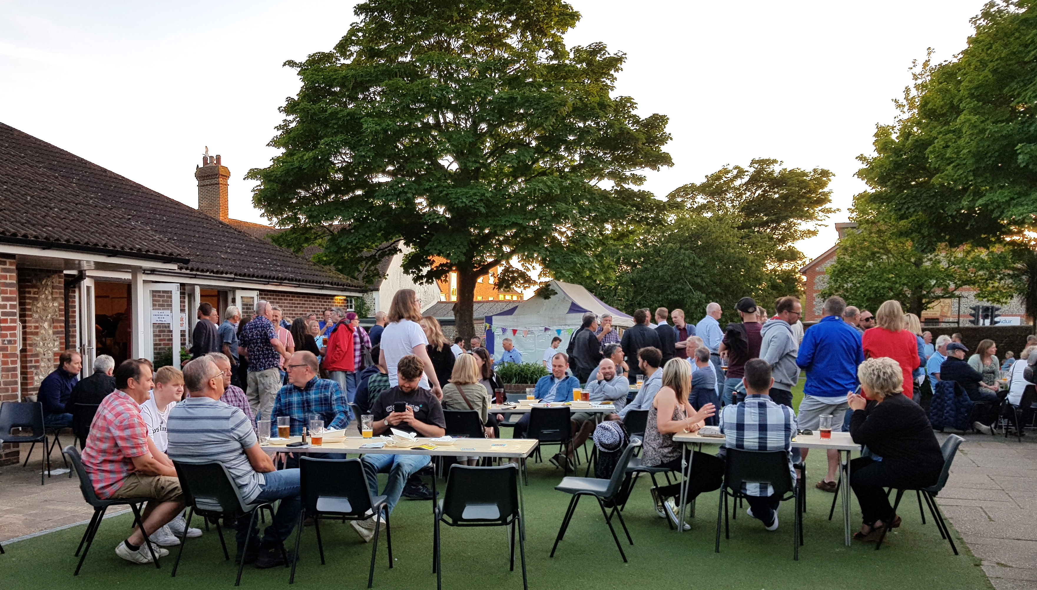 Group enjoying Southwick Beer Festival