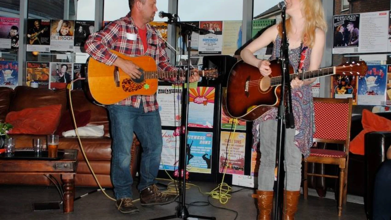 Acoustic duo performance