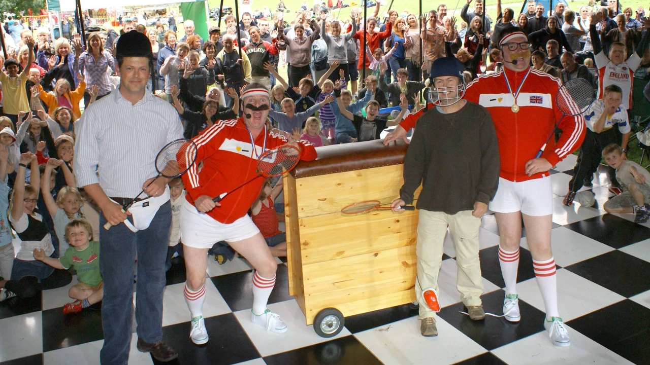 Bed racing competition at Adur Festival